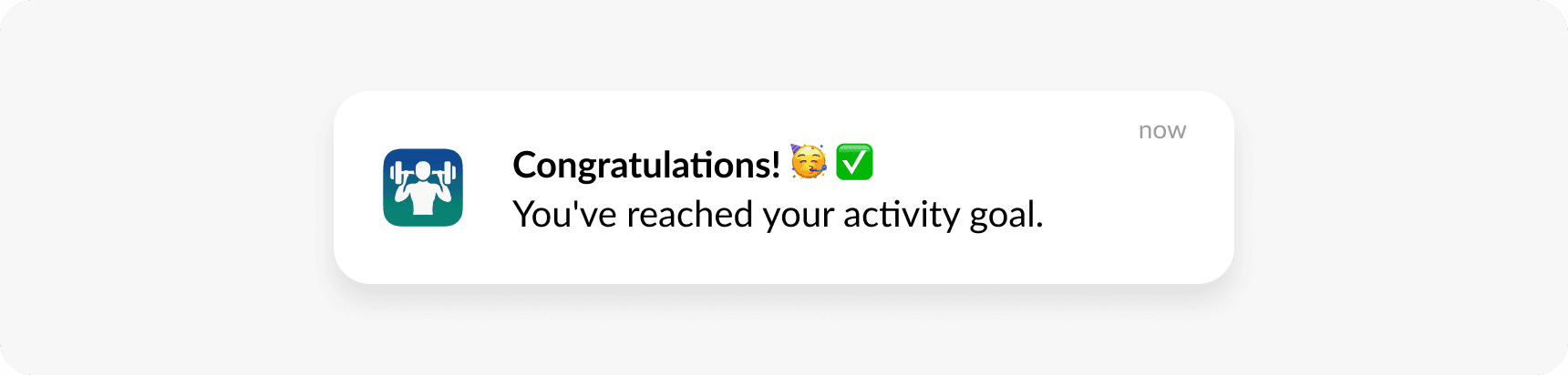 HIPAA compliant push fitness achievement example